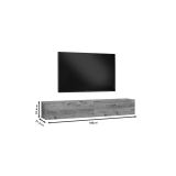 Mueble de TV de Pared moderno Antracita y Roble